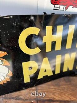 Vintage Original Chief Paints Advertising Double-side Tin Tacker Sign