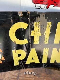 Vintage Original Chief Paints Advertising Double-side Tin Tacker Sign