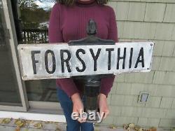 Vintage Original Forsythia Double Sided Heavy Embossed Street Sign With Mount