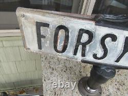 Vintage Original Forsythia Double Sided Heavy Embossed Street Sign With Mount