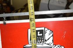 Vintage! Original Fuelman Robot Gas Station Advertising Sign 24x16 Double Sided
