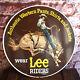 Vintage Original Lee Riders Western Pants & Shirts Double Sided Advertising Sign