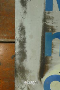 Vintage Original Mobil Motor Oils Sold Here Double Sided Metal Advertising Sign