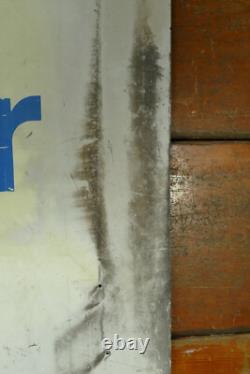 Vintage Original Mobil Motor Oils Sold Here Double Sided Metal Advertising Sign