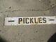 Vintage Original Produce Farm Stand Field Sign Pickles Double Sided Metal