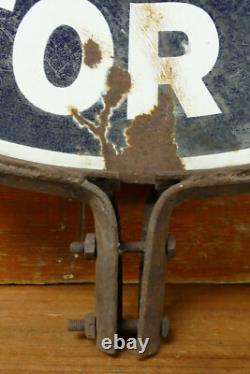 Vintage Original SKELLY TAGOLENE Motor Oil Porcelain Double Sided Sign 30