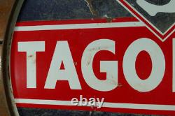 Vintage Original SKELLY TAGOLENE Motor Oil Porcelain Double Sided Sign 30