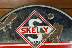 Vintage Original SKELLY TAGOLENE Motor Oil Porcelain Double Sided Sign 30