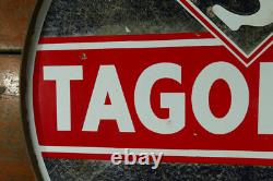 Vintage Original SKELLY TAGOLENE Motor Oil Porcelain Double Sided Sign 30