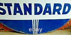 Vintage Original Standard Oil Co Double-Sided 7 ft Gas Station Porcelain Sign