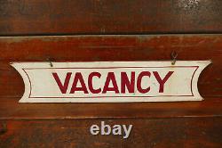 Vintage Original VACANCY Hand Painted Wood Hotel Lodge Double Sided Sign 32
