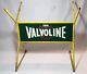 Vintage Original Valvoline Green Double-sided Service Station Metal Rack Sign