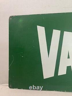 Vintage Original Valvoline Green Double-Sided Service Station Metal Rack Sign