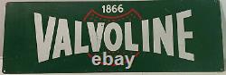 Vintage Original Valvoline Green Double-Sided Service Station Metal Rack Sign