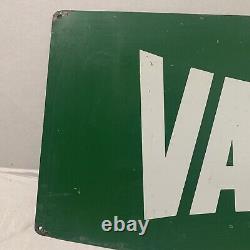 Vintage Original Valvoline Green Double-Sided Service Station Metal Rack Sign