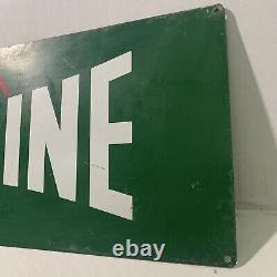 Vintage Original Valvoline Green Double-Sided Service Station Metal Rack Sign