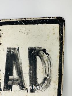 Vintage Painted Dead End Sign Double Sided 20 Mph 14x18