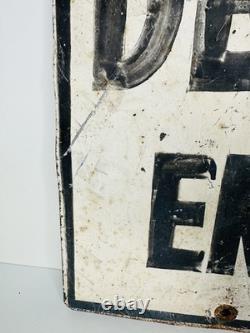 Vintage Painted Dead End Sign Double Sided 20 Mph 14x18