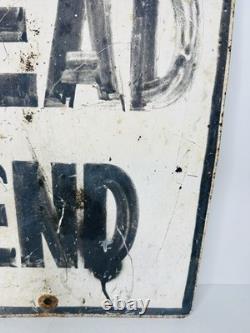 Vintage Painted Dead End Sign Double Sided 20 Mph 14x18