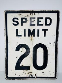 Vintage Painted Dead End Sign Double Sided 20 Mph 14x18