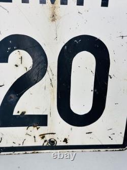 Vintage Painted Dead End Sign Double Sided 20 Mph 14x18