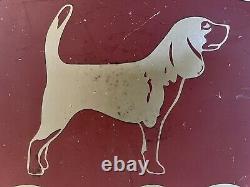 Vintage Painted Sheet Metal AKC Beagles Advertising Sign, double sided