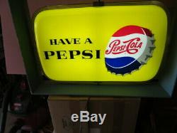 Vintage Pepsi Cola Double Sided Light Up Sign