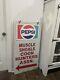 Vintage Pepsi Muscle Shoals Alabama Coon Hunting Wood Double Sided Sign 24 X48