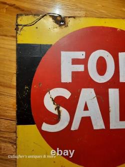 Vintage Plymouth Wis Town & Country Realty Advertising Sign Double Sided Metal