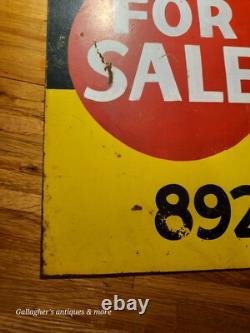 Vintage Plymouth Wis Town & Country Realty Advertising Sign Double Sided Metal