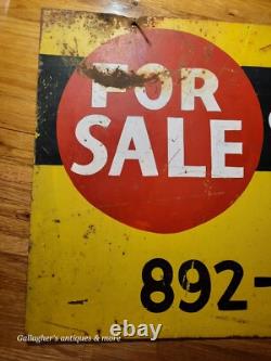 Vintage Plymouth Wis Town & Country Realty Advertising Sign Double Sided Metal