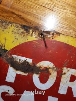 Vintage Plymouth Wis Town & Country Realty Advertising Sign Double Sided Metal