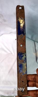 Vintage Porcelain Enamel Sign Good Year Cycle Tyre Double Side With Flange 1930