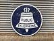 Vintage Public Telephone Sign Double Sided Metal Sign Bell Phone Co. Large 18