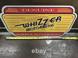 Vintage RARE 1960s Whizzer Motorbike Parts & Accessories Double Sided Sign