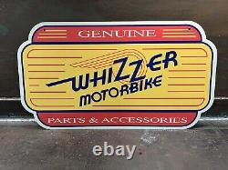 Vintage RARE 1960s Whizzer Motorbike Parts & Accessories Double Sided Sign