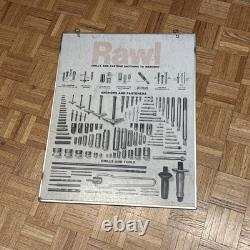 Vintage RAWL Products Drills & Fasteners Double-Sided Sign