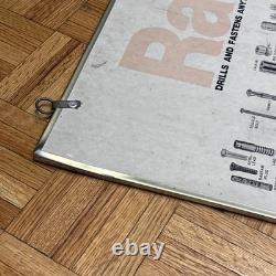 Vintage RAWL Products Drills & Fasteners Double-Sided Sign