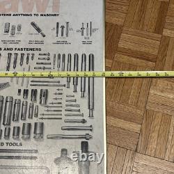 Vintage RAWL Products Drills & Fasteners Double-Sided Sign