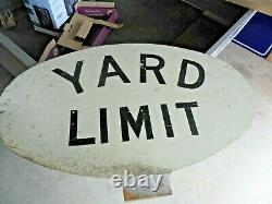 Vintage Railroad Yard Limit Sign 3/8 Thick Aluminum Sign 36 X 22 Double Sided