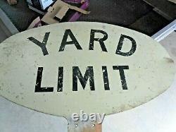 Vintage Railroad Yard Limit Sign 3/8 Thick Aluminum Sign 36 X 22 Double Sided