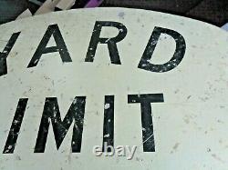 Vintage Railroad Yard Limit Sign 3/8 Thick Aluminum Sign 36 X 22 Double Sided