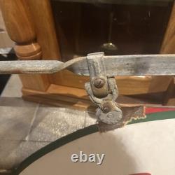 Vintage Rare Porcelain Double Sided 36x24 Ovel Andalusia Ice Cream Sign