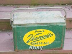 Vintage Rare Vernors Ginger Ale Cooler Double Sided Sign