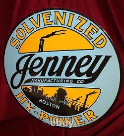 Vintage Reproduction Porcelain Double Sided Sign Jenny Hy-Power (30)