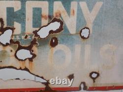 Vintage SOCONY Motor Oils Porcelain Double Sided Sign