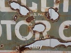 Vintage SOCONY Motor Oils Porcelain Double Sided Sign