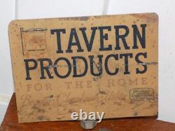 Vintage SOCONY VACUUM Tavern Products Double Sided Metal Sign Topper