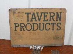 Vintage SOCONY VACUUM Tavern Products Double Sided Metal Sign Topper