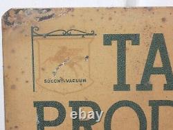 Vintage SOCONY VACUUM Tavern Products Double Sided Metal Sign Topper